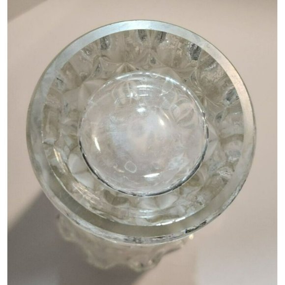 Vtg 70's Hermanova Hut Glass Ovoid Paneled Frosted Vase No.20379 Excellent Boho - Picture 5 of 6